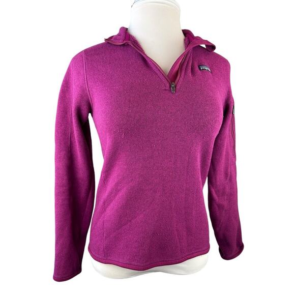 Patagonia Better Sweater Quarter 1/4 Zip Rubellite Pink Size Medium Style 25616 - Picture 4 of 14